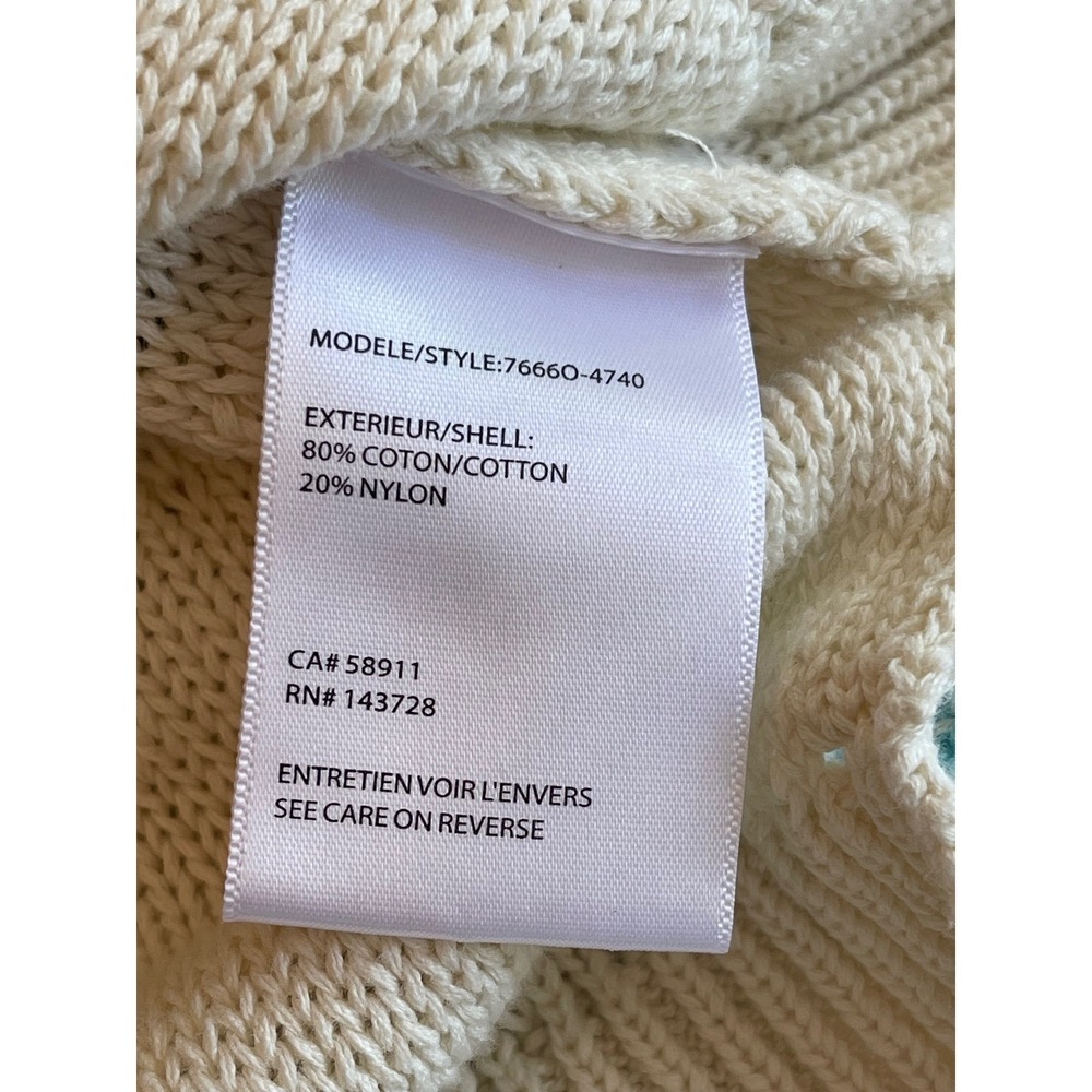Tribal Jeans Pastel Striped V-Neck Knit Sweater 3/4 Sleeve Fisherman Coastal P/S - Picture 6 of 10